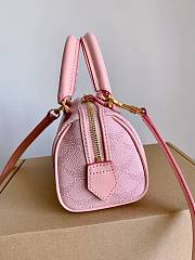 MCM Ella Boston Bag Pink 18X9x9.5cm - 5