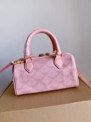 MCM Ella Boston Bag Pink 18X9x9.5cm - 4