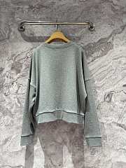 Celine Flocked Printed Sweatshirt Grey - 6