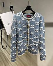 GG Classic Old Flower Wool Cardigan - 1