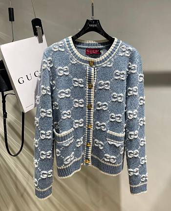 GG Classic Old Flower Wool Cardigan