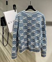 GG Classic Old Flower Wool Cardigan - 5