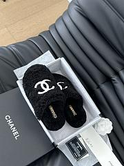 Chanel 24B new furry black&white slippers - 4