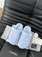 Chanel 24B new furry blue&pink slippers - 1