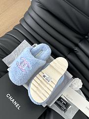 Chanel 24B new furry blue&pink slippers - 4