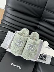 Chanel 24B new furry butter grey slippers - 1