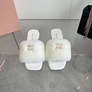 Miu Miu flat wool white slippers  - 1