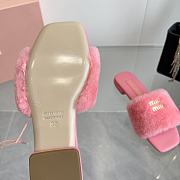 Miu Miu flat wool pink slippers - 3