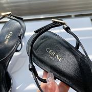 Celine 2024 new Arc de Triomphe pointed cat heel black sandals - 3