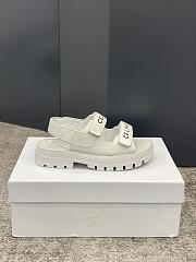 Celine Velcro White Sandals - 6