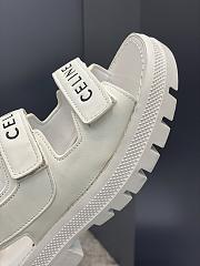 Celine Velcro White Sandals - 5