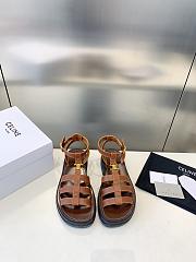 Celine thick-soled belt buckle sandals Roman brown sandals - 1