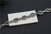  Gucci Gucci interlocking double G carved vine pattern men's and women's bracelet - 3