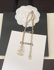 Chanel round white diamond heart necklace - 3