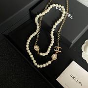 Chanel Pearl Double C Necklace  - 4