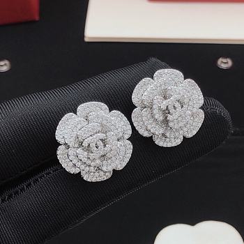 Chanel Camellia flower earrings