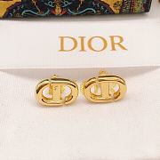 Dior new pig nose smooth CD pearl earrings - 4