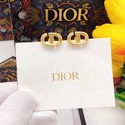 Dior new pig nose smooth CD pearl earrings - 3