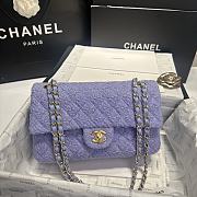 Chanel 24p purple and blue tweed 25cm - 1