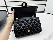 Chanel Patent Leather Shell Bag Black 22x17×6cm - 5