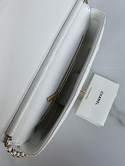 Chanel Lambskin Hardware White 28cmX12cmX6cm - 3