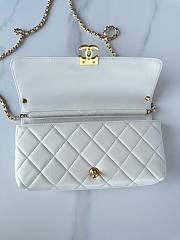 Chanel Lambskin Hardware White 28cmX12cmX6cm - 5