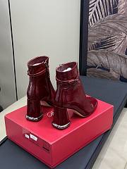 RVIViv' Podium patent leather ankle wine red boots  - 6