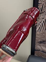 RVIViv' Podium patent leather ankle wine red boots  - 2