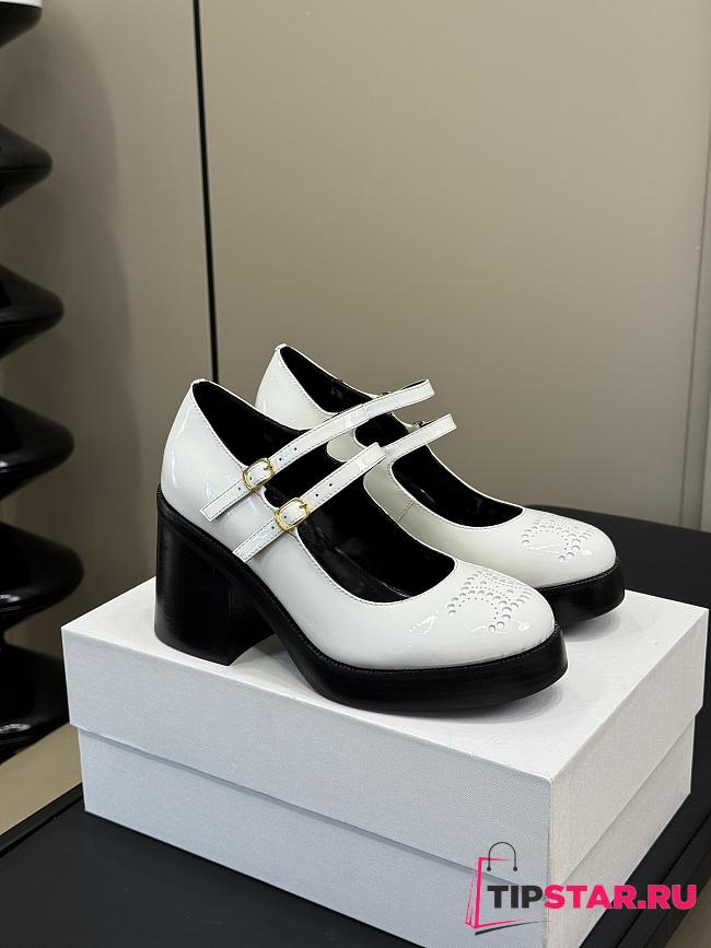 Celine double strap white shoes - 1