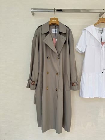 Miu Miu Lapel Long Trench Coat 