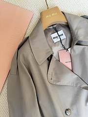 Miu Miu Lapel Long Trench Coat  - 5