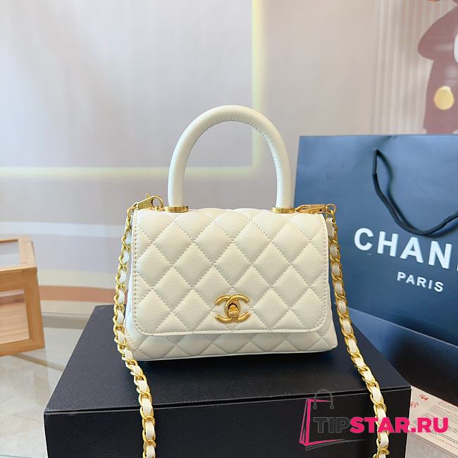 Chanel 1Coco Handle Selzburg White 20cm - 1