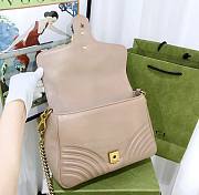 Gucci Matelasse Marmont Top Handle Beige Bag 27x18.5x10.5cm - 6