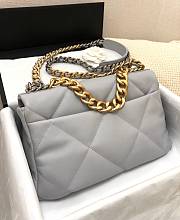 Chanel 21A Flap Grey Bag 26x16x9cm - 3