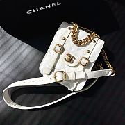 Chanel Mini Vertical Flap White Bag 17X14X7CM - 1