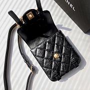 Chanel Mini Vertical Flap Black Bag 17X14X7CM - 6