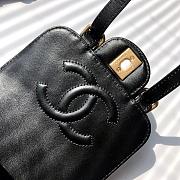 Chanel Mini Vertical Flap Black Bag 17X14X7CM - 4