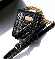 Chanel Mini Vertical Flap Black Bag 17X14X7CM - 2