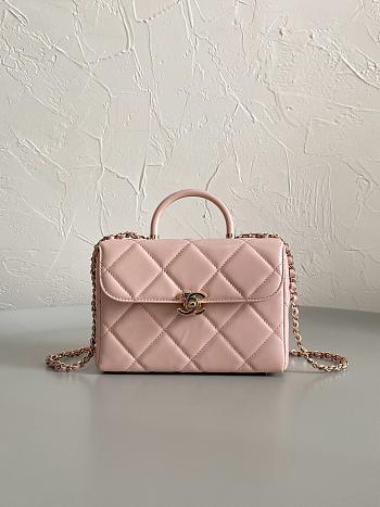 Chanel Light Pink Handle Bag 19×8×12cm 