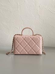 Chanel Light Pink Handle Bag 19×8×12cm  - 2