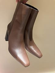 Alexander wang high heel zipper short brown boots 8.5cm - 1