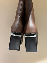 Alexander wang high heel zipper short brown boots 8.5cm - 3