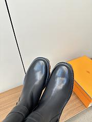 Hermes rear zipper high heel ankle black boots - 4