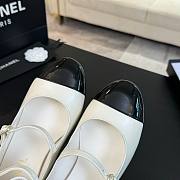 Chanel 24/A metal heel Mary Jane white shoes - 6