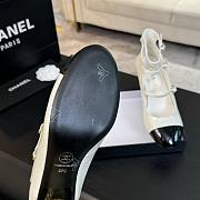 Chanel 24/A metal heel Mary Jane white shoes - 4