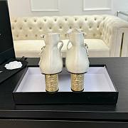 Chanel 24/A metal heel Mary Jane white shoes - 3