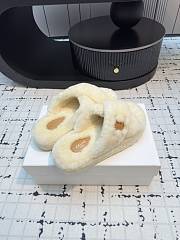 Celine Baotou Wool Beige Slippers - 3