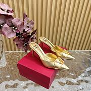 Valentino Tianlun diamond buckle patent leather high heel gold sandal  - 1