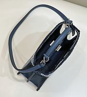 Fendi Peekaboo Small Handbag Dark Blue 27×11×20cm - 3