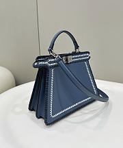 Fendi Peekaboo Small Handbag Dark Blue 27×11×20cm - 2